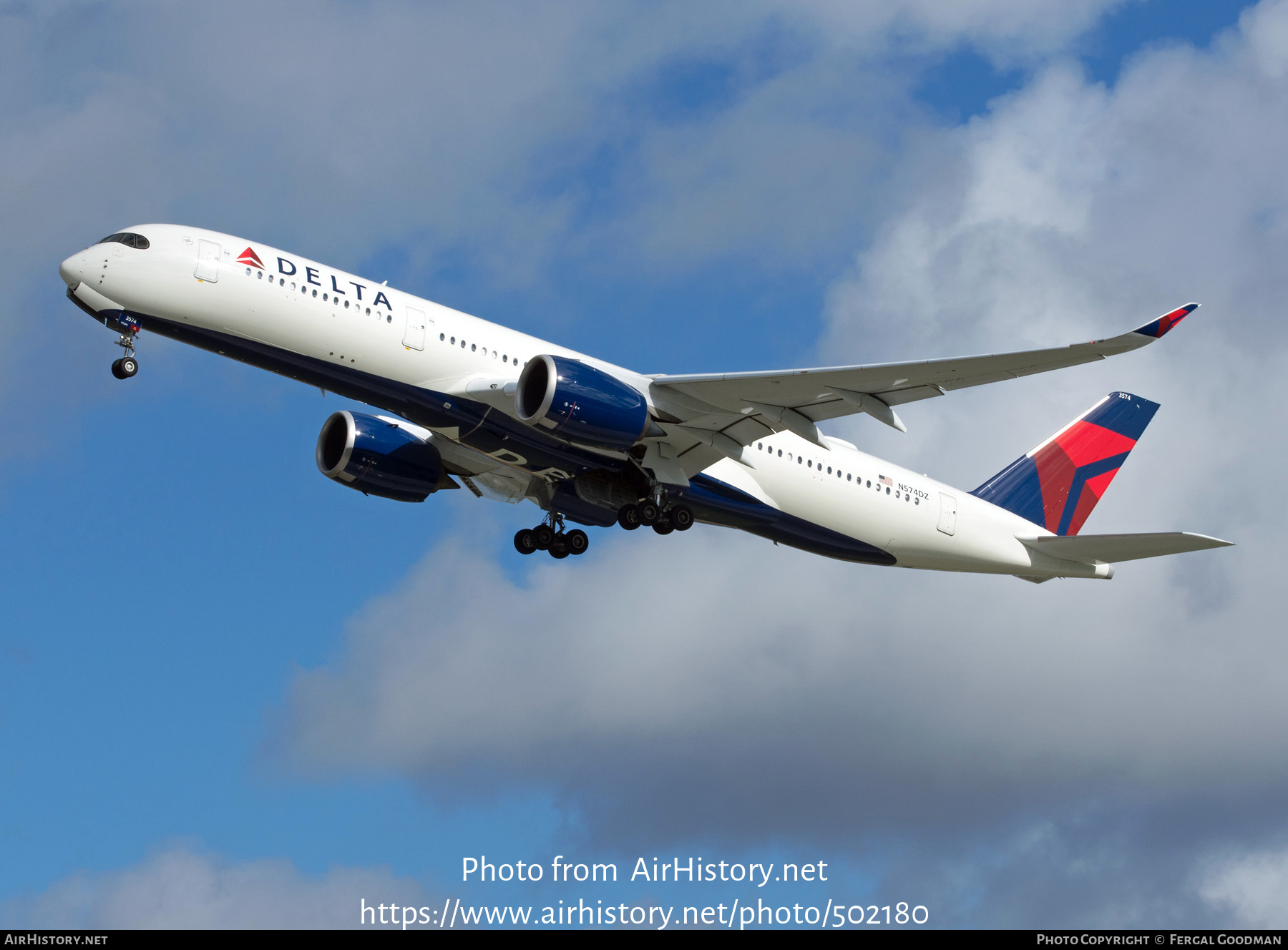 Aircraft Photo of N574DZ | Airbus A350-941 | Delta Air Lines | AirHistory.net #502180