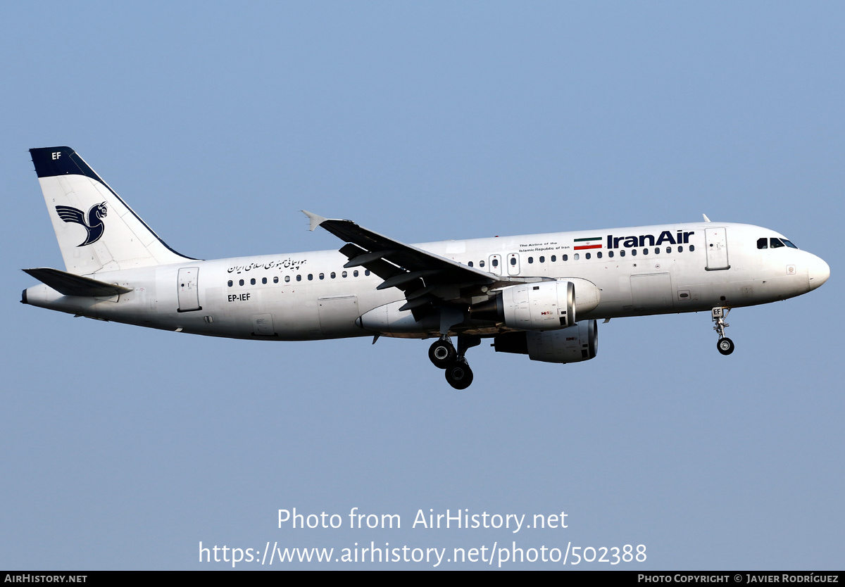 Aircraft Photo of EP-IEF | Airbus A320-211 | Iran Air | AirHistory.net #502388