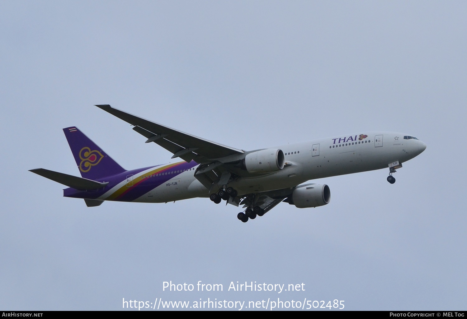 Aircraft Photo of HS-TJR | Boeing 777-2D7/ER | Thai Airways International | AirHistory.net #502485