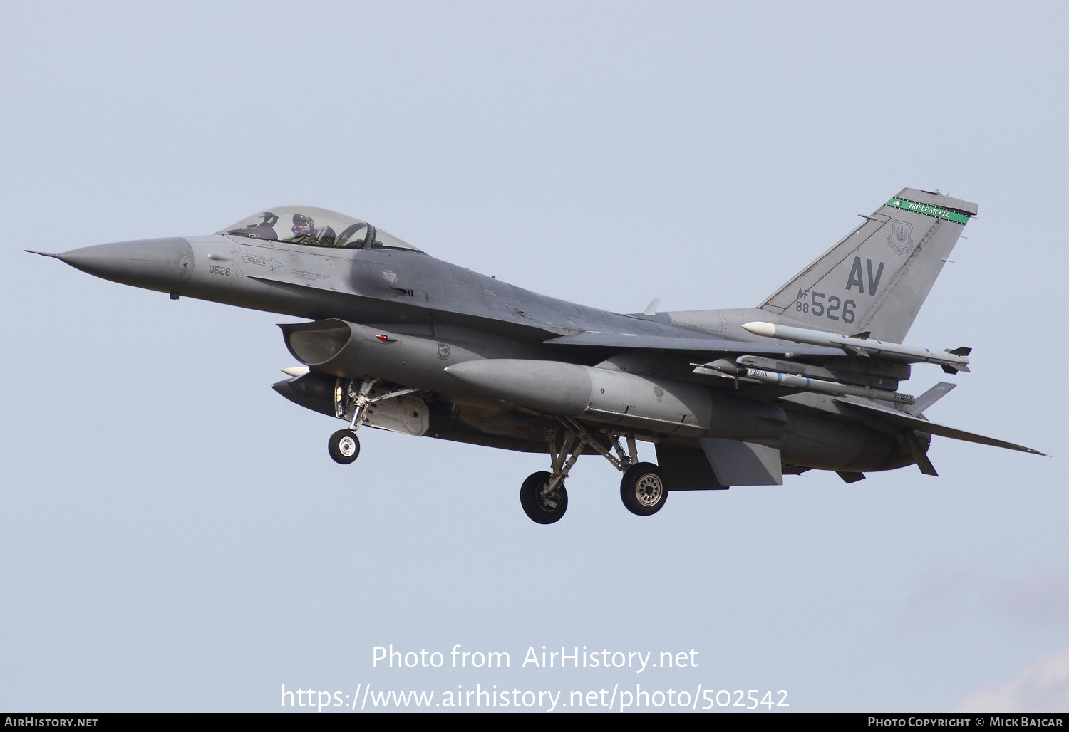 Aircraft Photo of 88-0526 / AF88-526 | General Dynamics F-16CM Fighting Falcon | USA - Air Force | AirHistory.net #502542