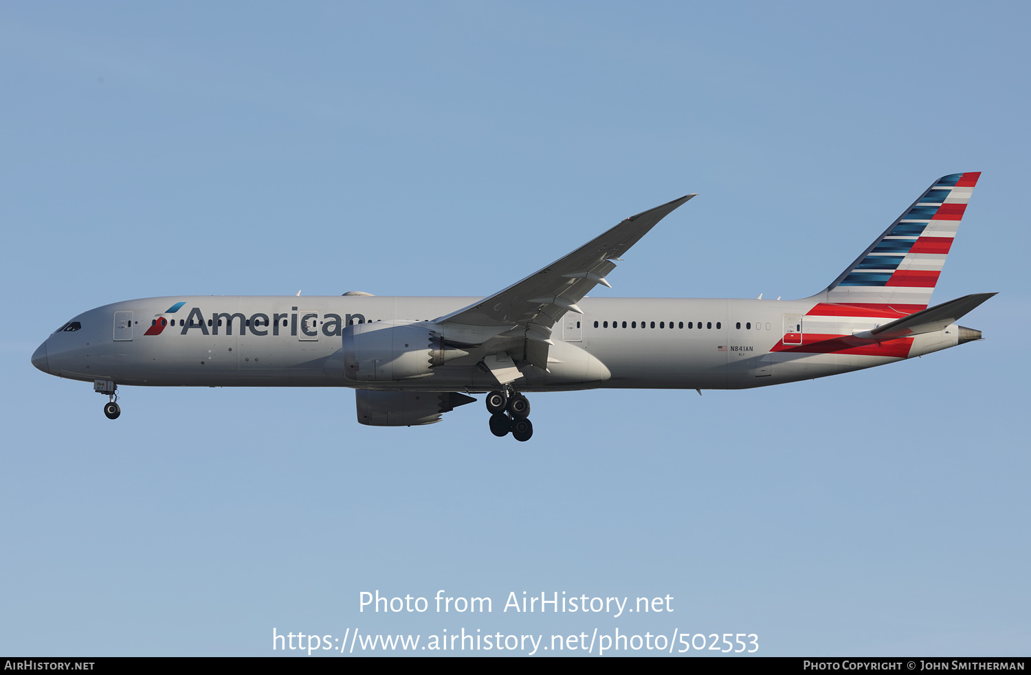 Aircraft Photo of N841AN | Boeing 787-9 Dreamliner | American Airlines | AirHistory.net #502553