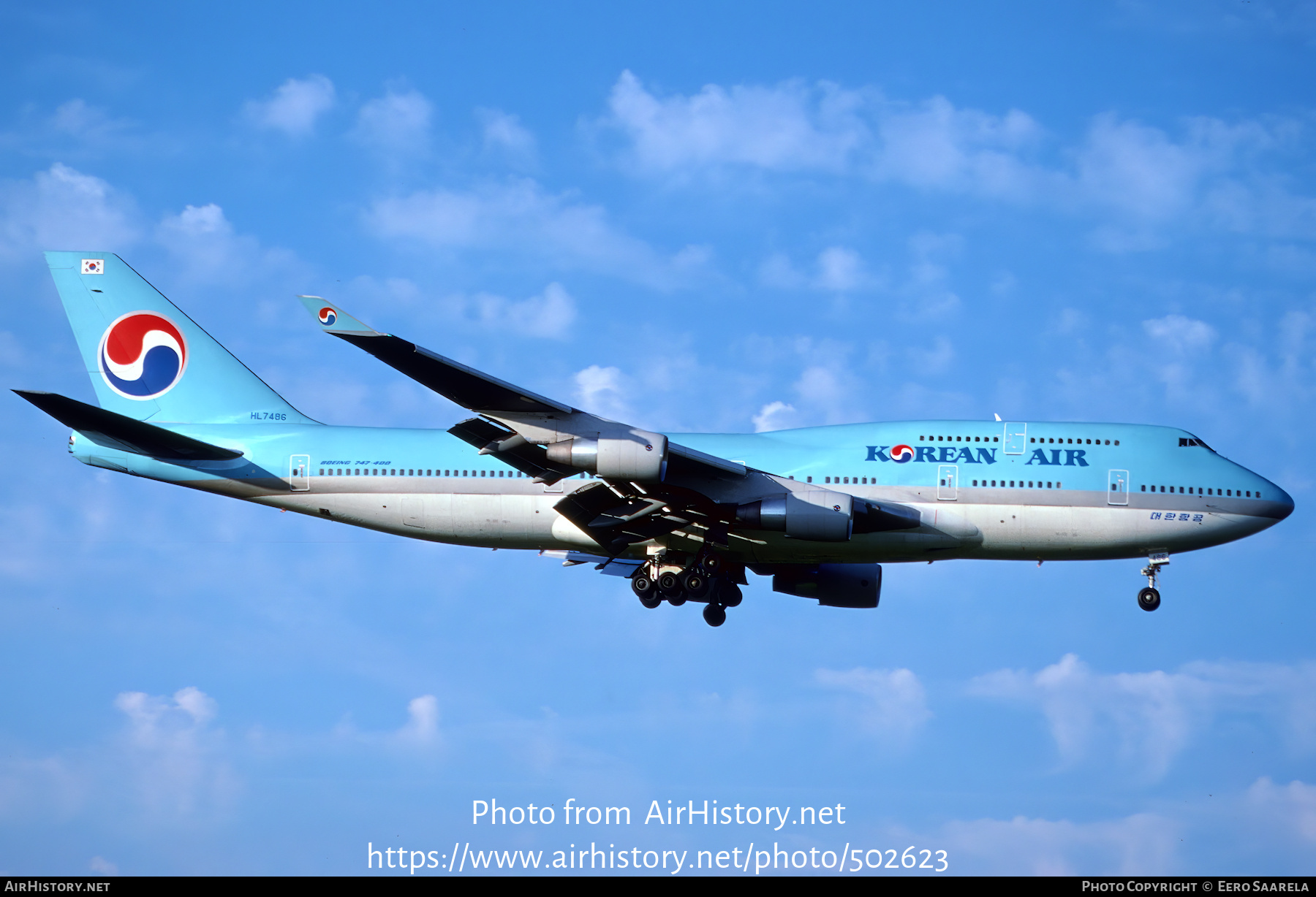 Aircraft Photo of HL7486 | Boeing 747-4B5 | Korean Air | AirHistory.net #502623