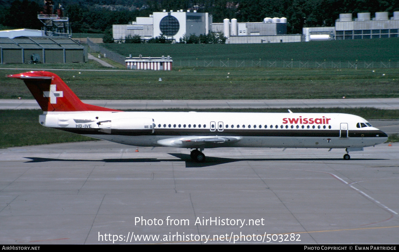 Aircraft Photo of HB-IVE | Fokker 100 (F28-0100) | Swissair | AirHistory.net #503282