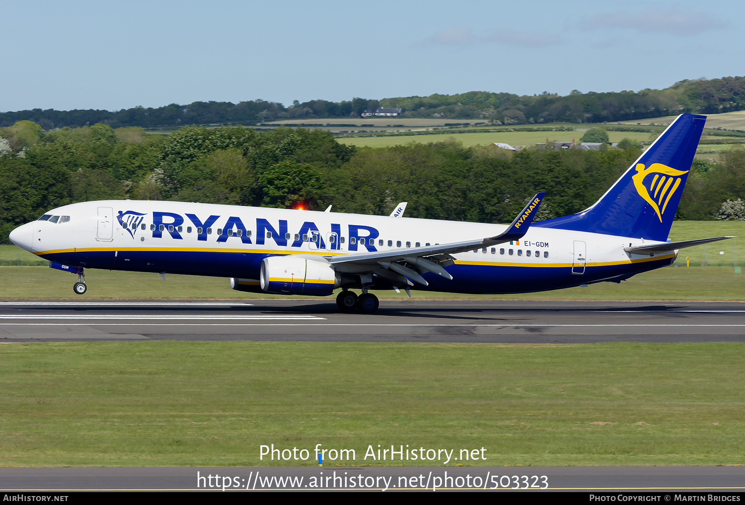 Aircraft Photo of EI-GDM | Boeing 737-800 | Ryanair | AirHistory.net #503323