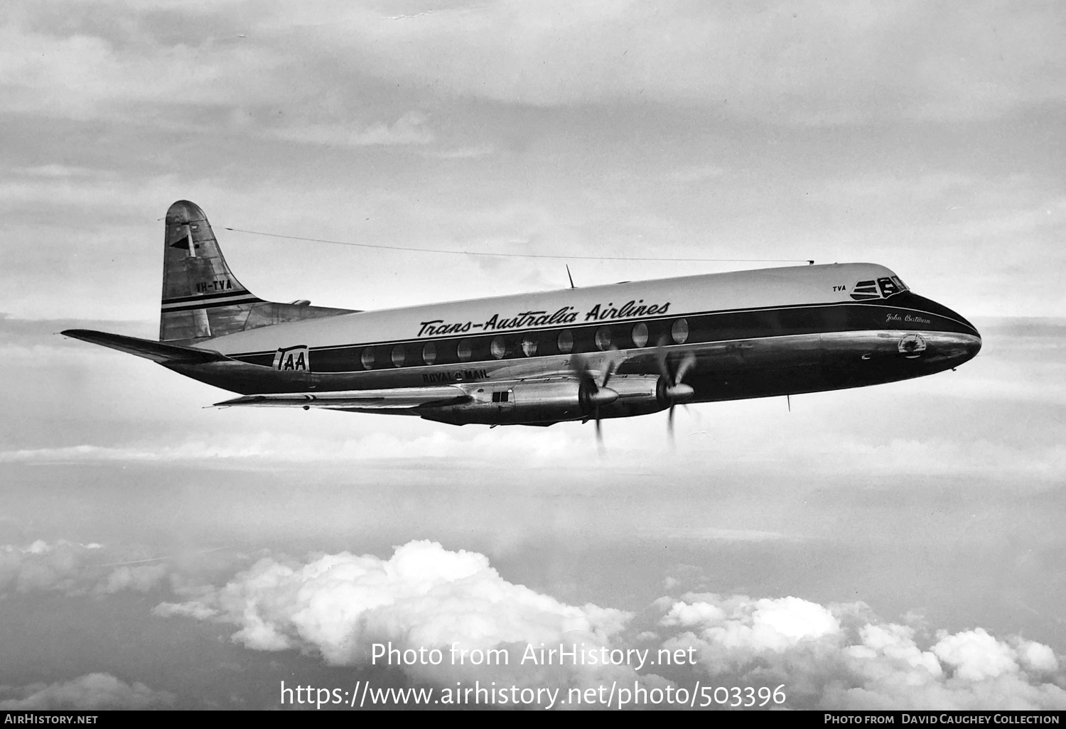 Aircraft Photo of VH-TVA | Vickers 720 Viscount | Trans-Australia Airlines - TAA | AirHistory.net #503396