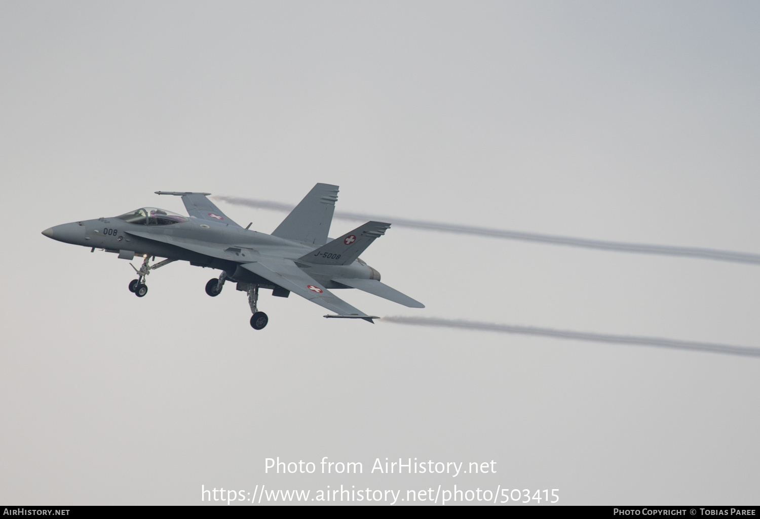 Aircraft Photo of J-5008 | McDonnell Douglas F/A-18C Hornet | Switzerland - Air Force | AirHistory.net #503415