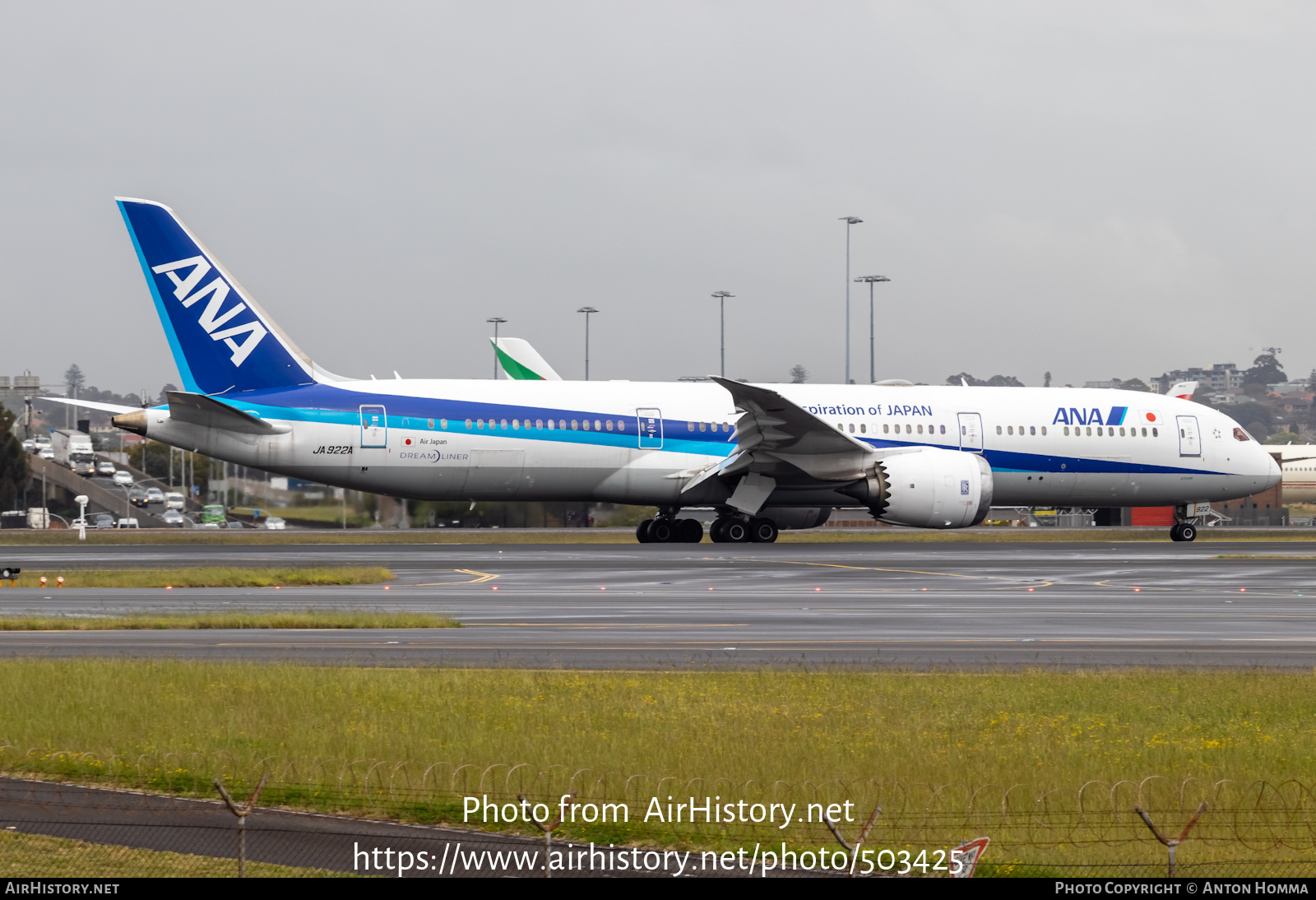 Aircraft Photo of JA922A | Boeing 787-9 Dreamliner | All Nippon Airways - ANA | AirHistory.net #503425