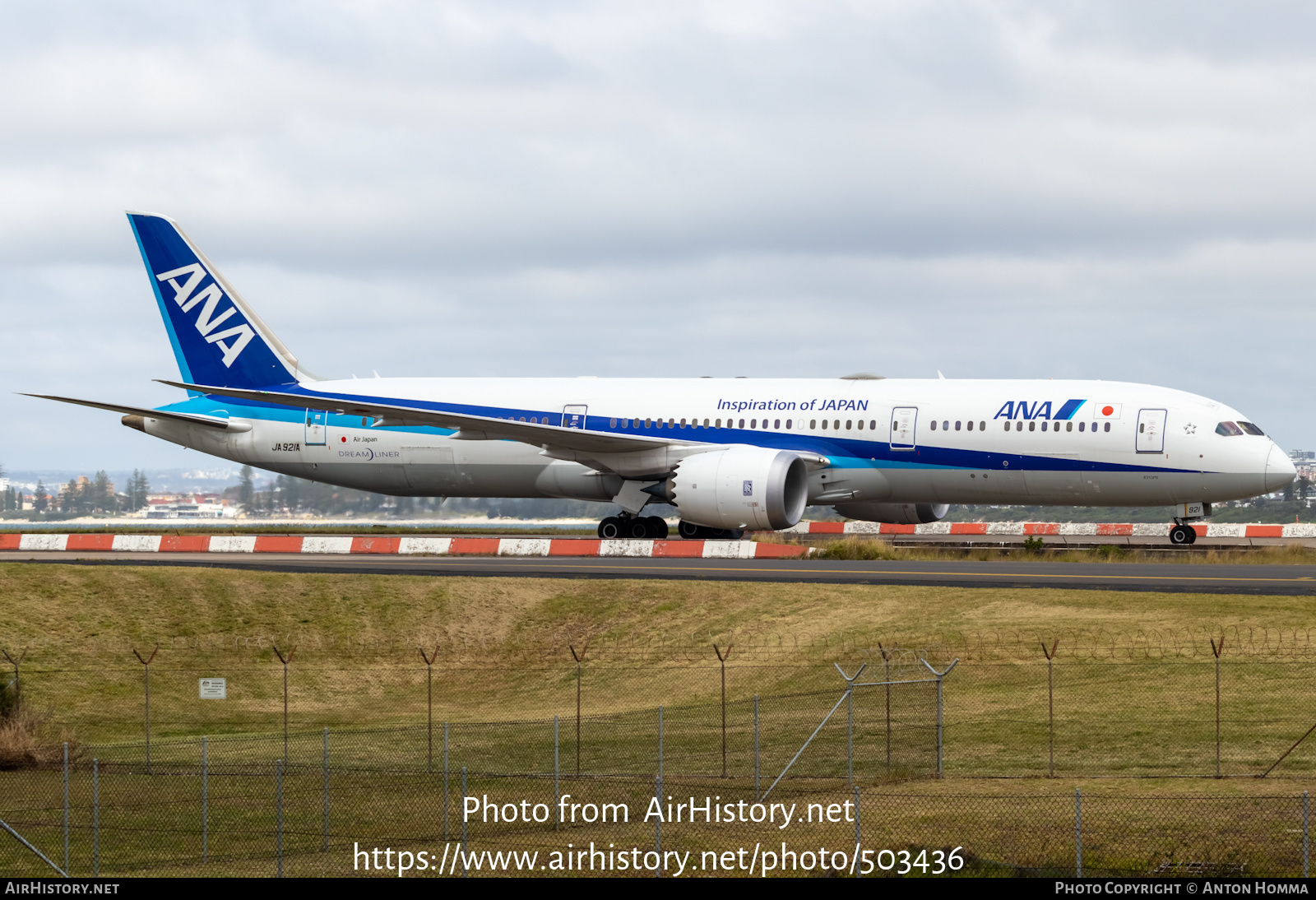 Aircraft Photo of JA921A | Boeing 787-9 Dreamliner | All Nippon Airways - ANA | AirHistory.net #503436