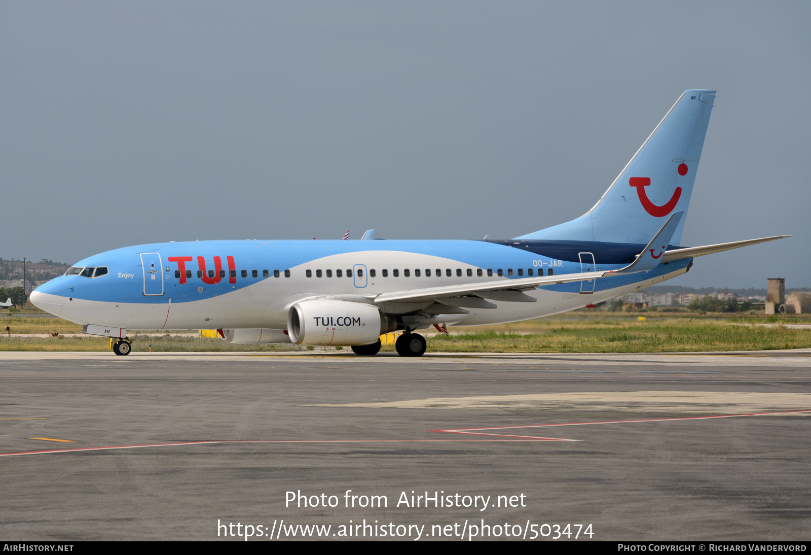 Aircraft Photo of OO-JAR | Boeing 737-7K5 | TUI | AirHistory.net #503474