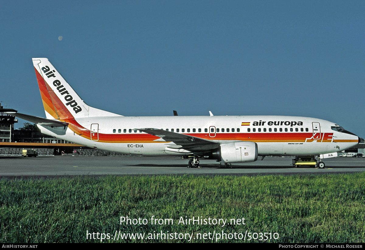 Aircraft Photo of EC-EHA | Boeing 737-3L9 | Air Europa | AirHistory.net #503510