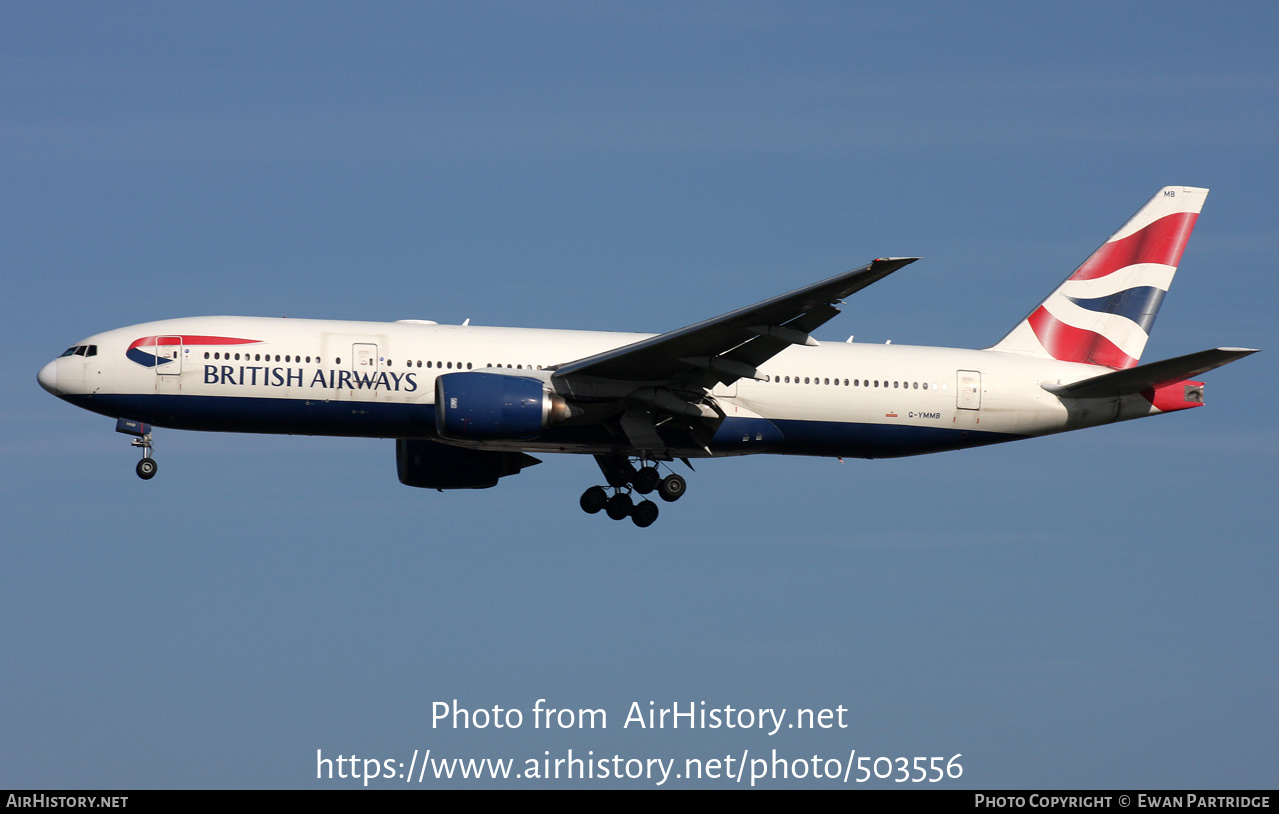 Aircraft Photo of G-YMMB | Boeing 777-236/ER | British Airways | AirHistory.net #503556