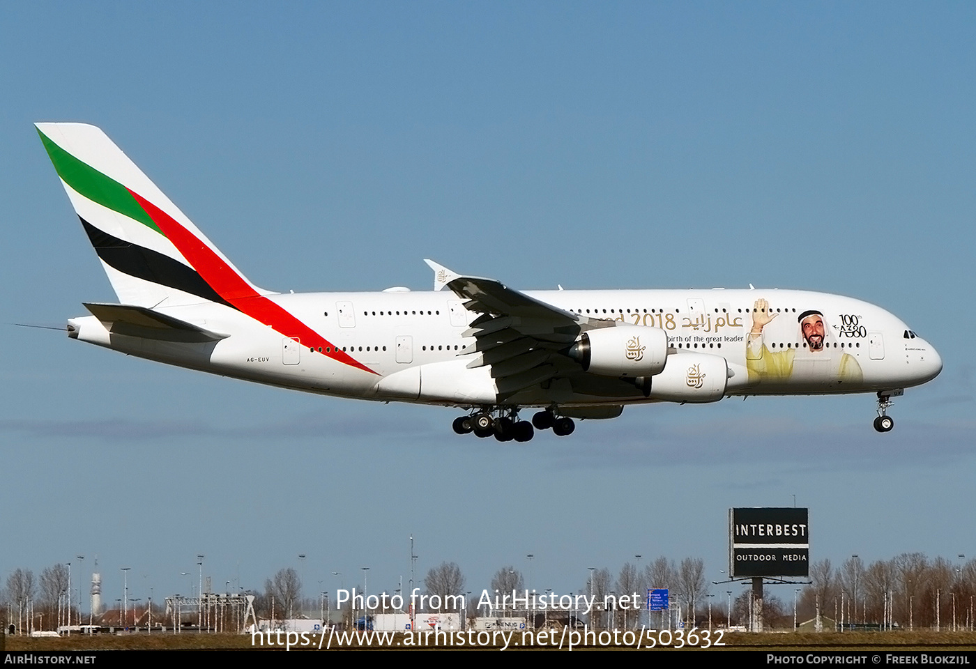 Aircraft Photo of A6-EUV | Airbus A380-842 | Emirates | AirHistory.net #503632