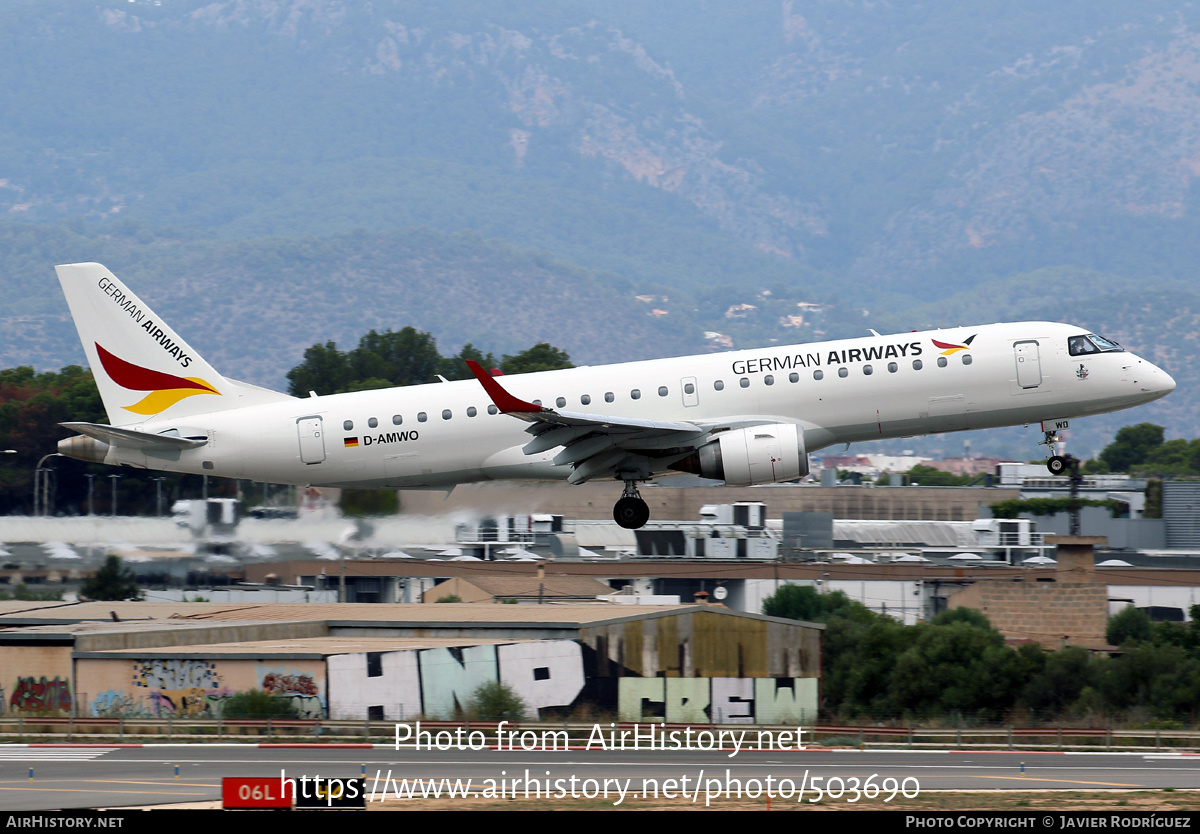 Aircraft Photo of D-AMWO | Embraer 190AR (ERJ-190-100IGW) | German Airways | AirHistory.net #503690