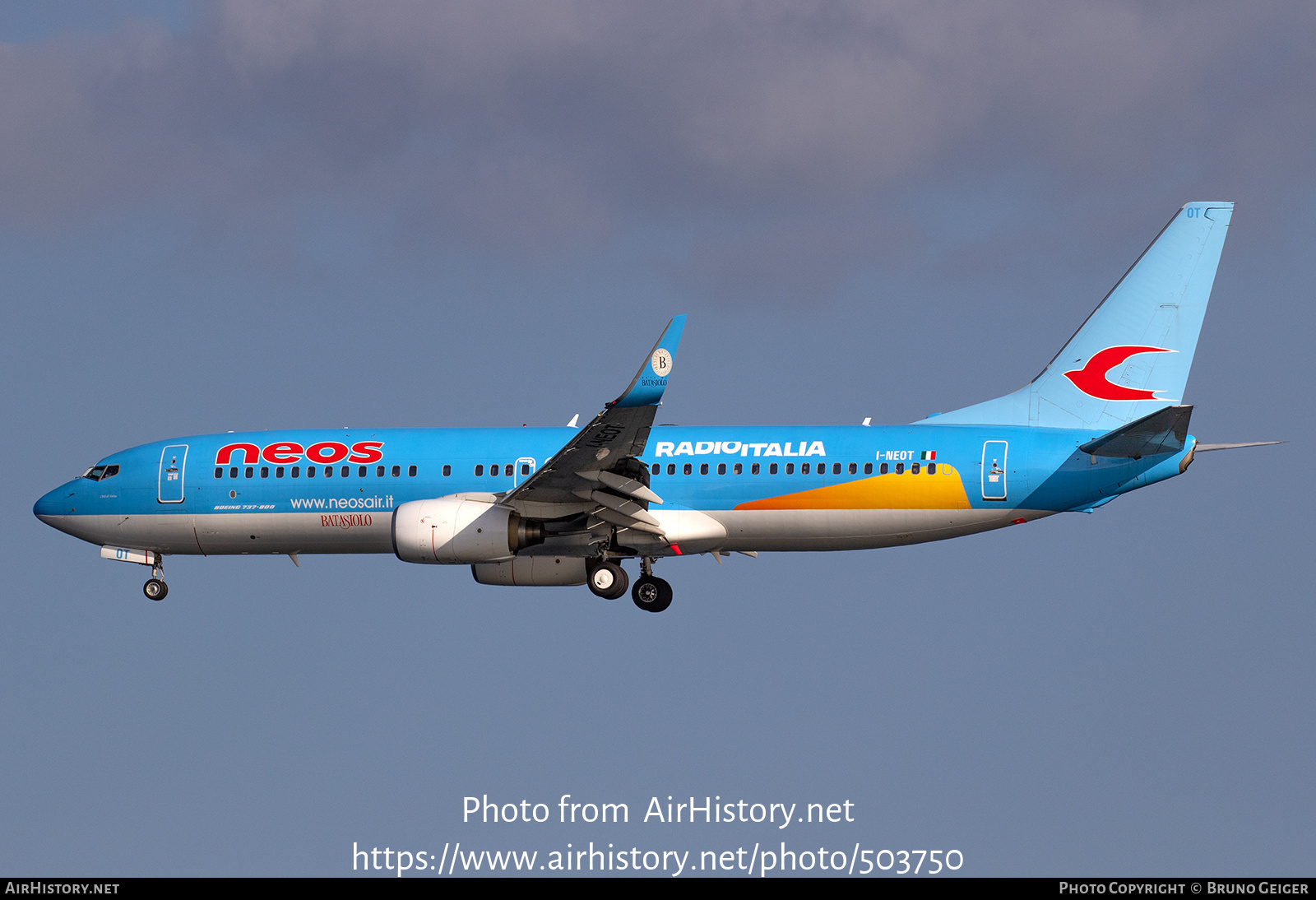 Aircraft Photo of I-NEOT | Boeing 737-86N | Neos | AirHistory.net #503750