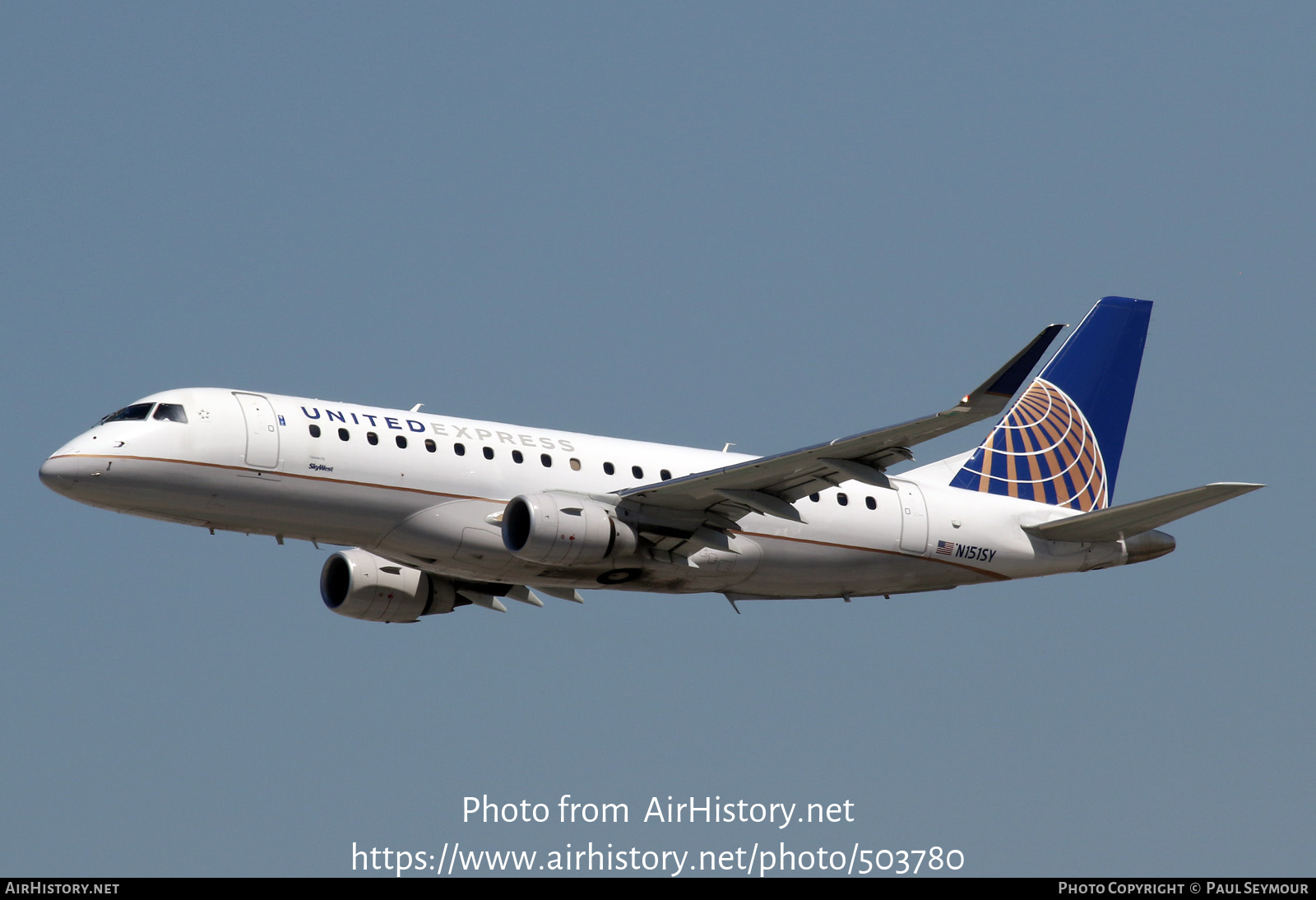 Aircraft Photo of N151SY | Embraer 175LR (ERJ-170-200LR) | United Express | AirHistory.net #503780