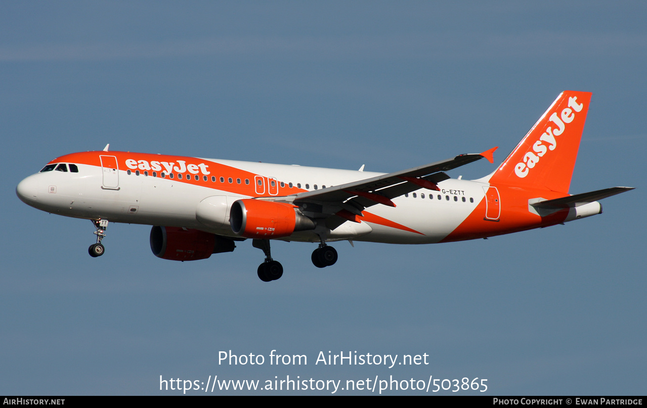 Aircraft Photo of G-EZTT | Airbus A320-214 | EasyJet | AirHistory.net #503865