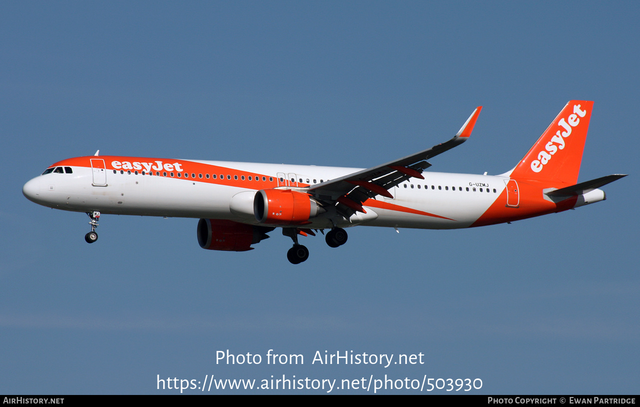 Aircraft Photo of G-UZMJ | Airbus A321-251NX | EasyJet | AirHistory.net #503930