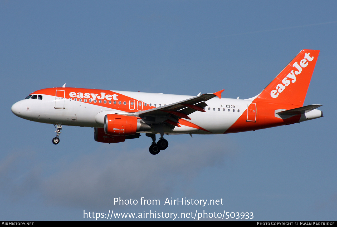 Aircraft Photo of G-EZGR | Airbus A319-111 | EasyJet | AirHistory.net #503933