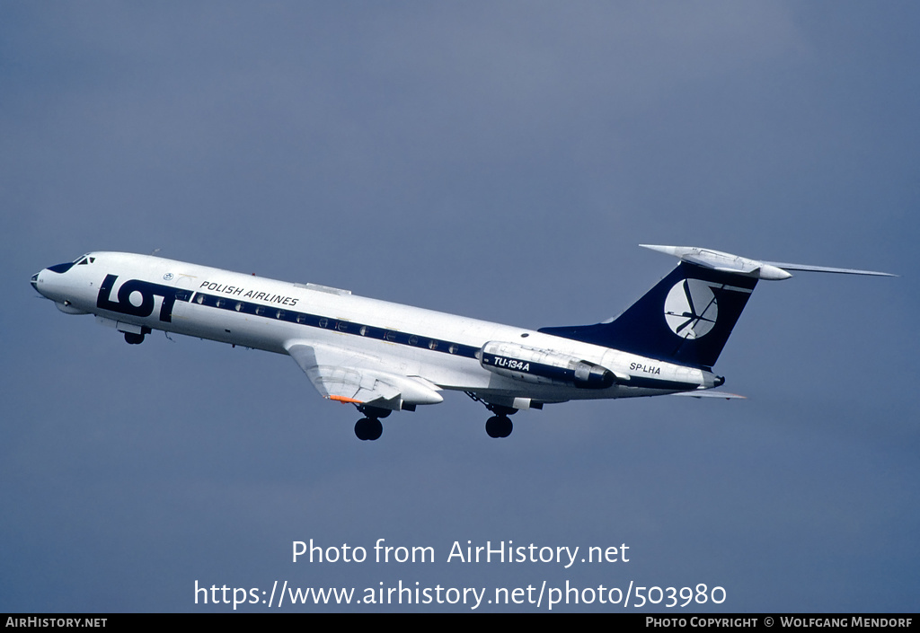 Aircraft Photo of SP-LHA | Tupolev Tu-134A | LOT Polish Airlines - Polskie Linie Lotnicze | AirHistory.net #503980