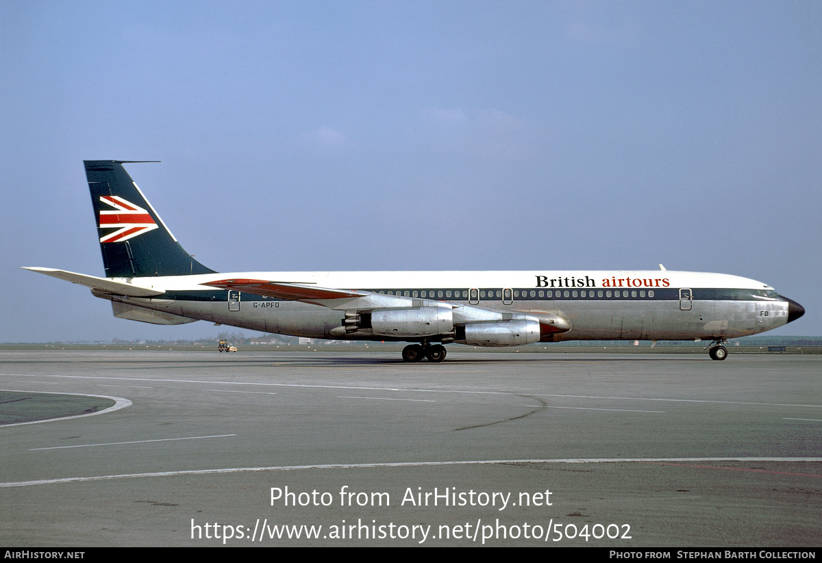 Aircraft Photo of G-APFO | Boeing 707-436 | British Airtours | AirHistory.net #504002