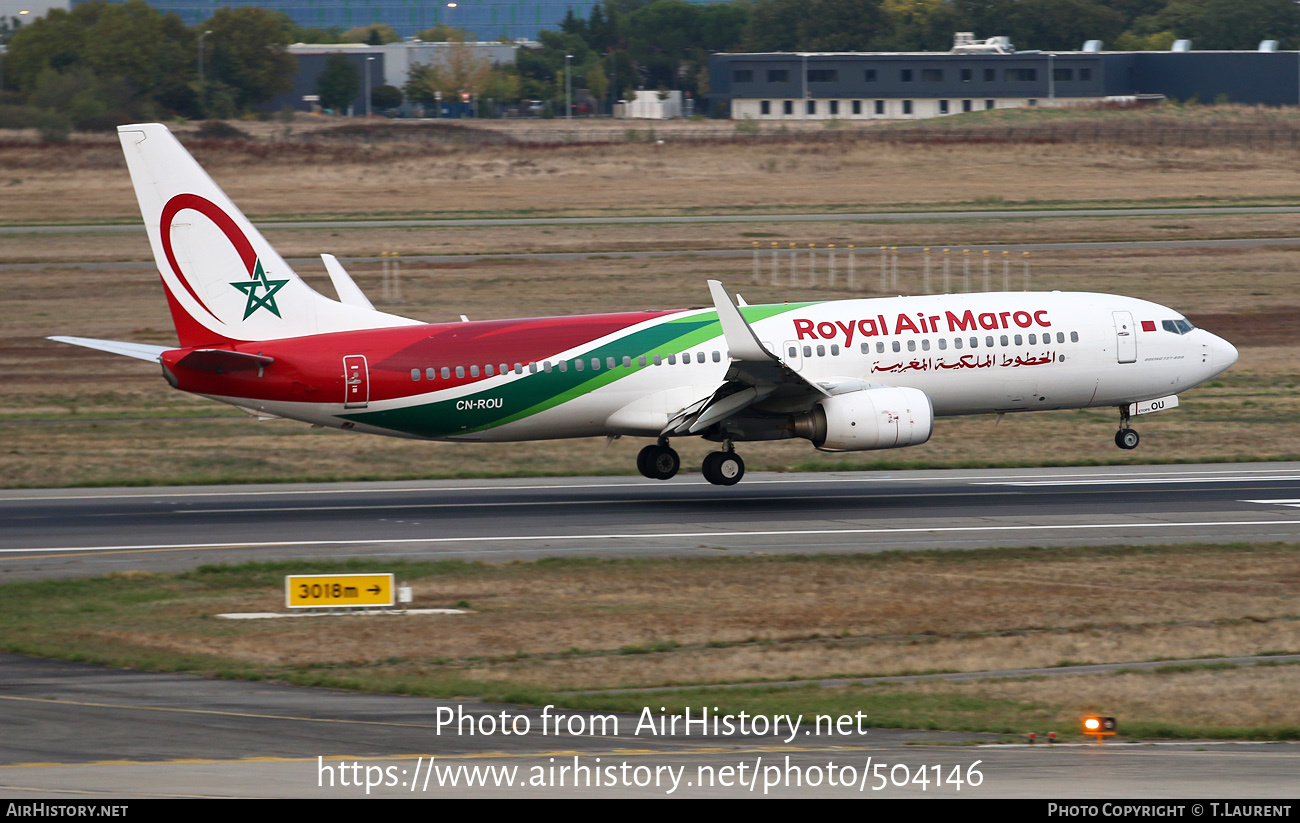 Aircraft Photo of CN-ROU | Boeing 737-8B6 | Royal Air Maroc - RAM | AirHistory.net #504146