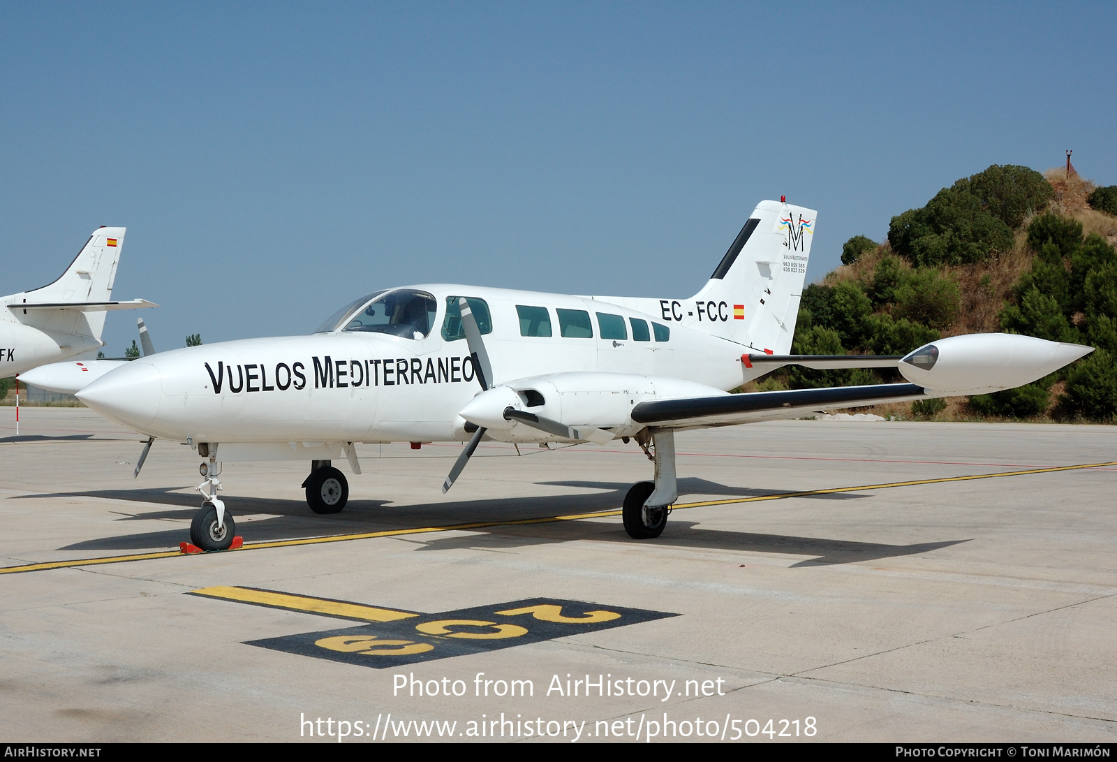 Aircraft Photo of EC-FCC | Cessna 402B Utililiner | Vuelos Mediterráneo | AirHistory.net #504218