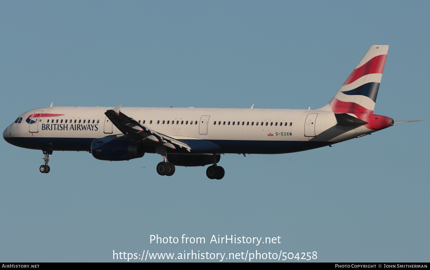 Aircraft Photo of G-EUXM | Airbus A321-231 | British Airways | AirHistory.net #504258