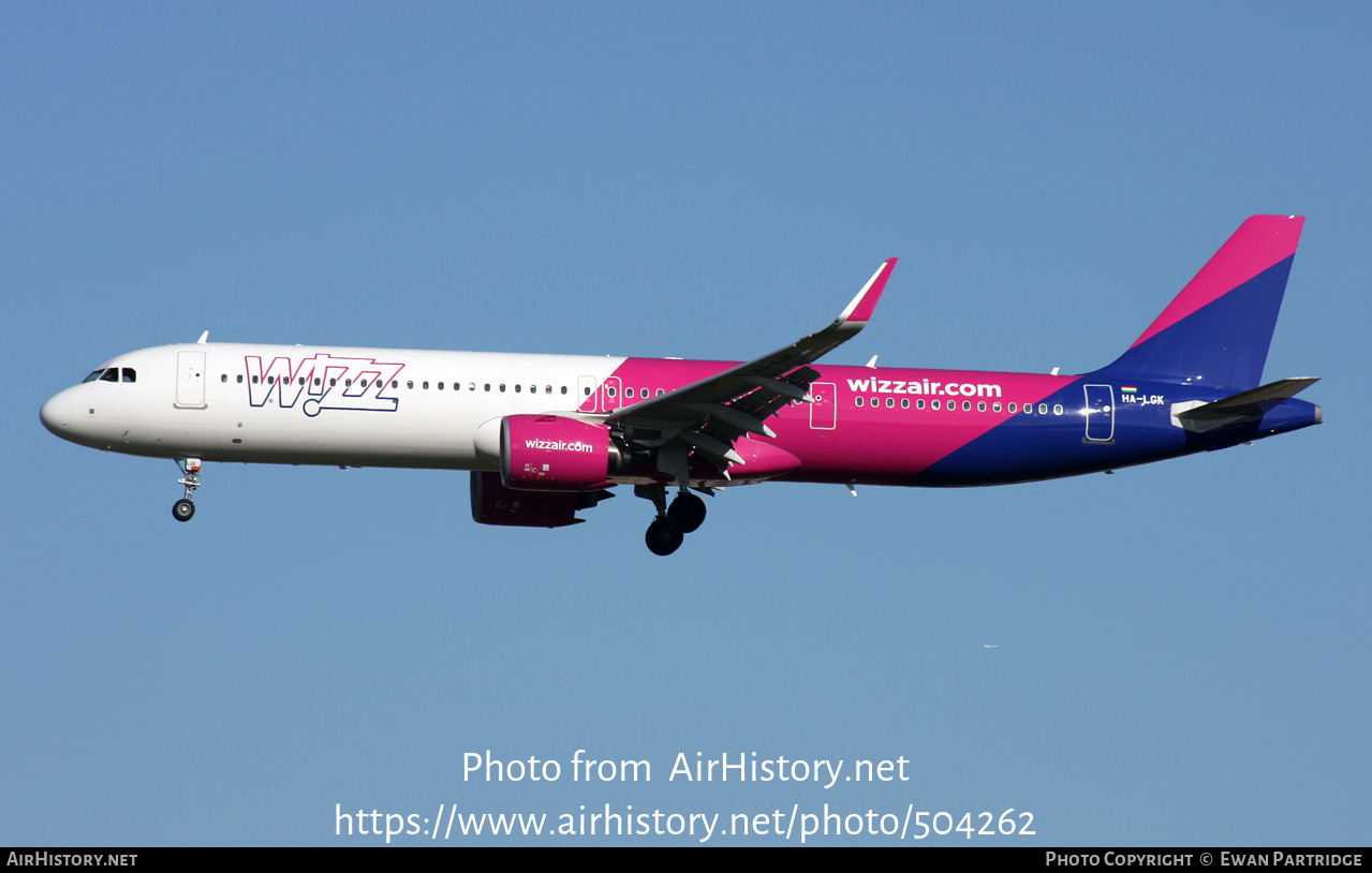 Aircraft Photo of HA-LGK | Airbus A321-271NX | Wizz Air | AirHistory.net #504262