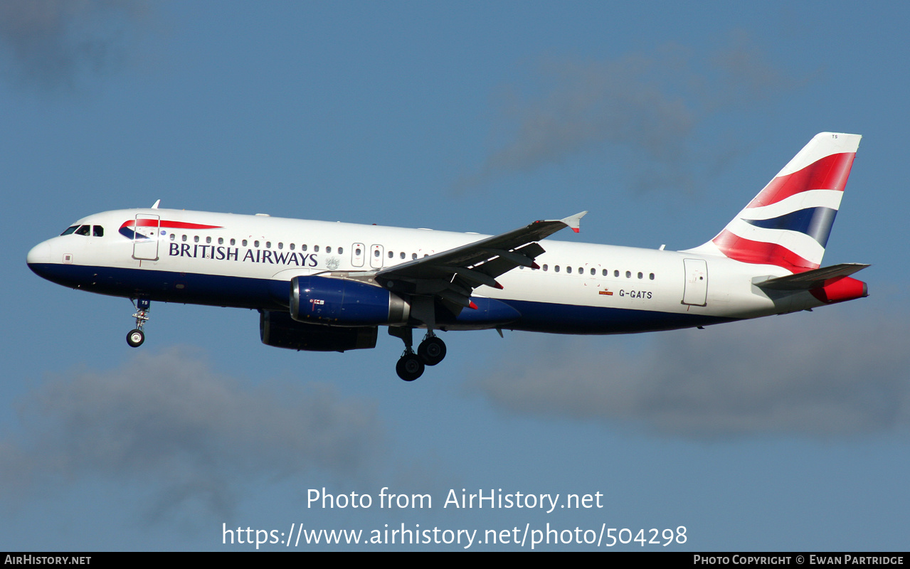 Aircraft Photo of G-GATS | Airbus A320-232 | British Airways | AirHistory.net #504298