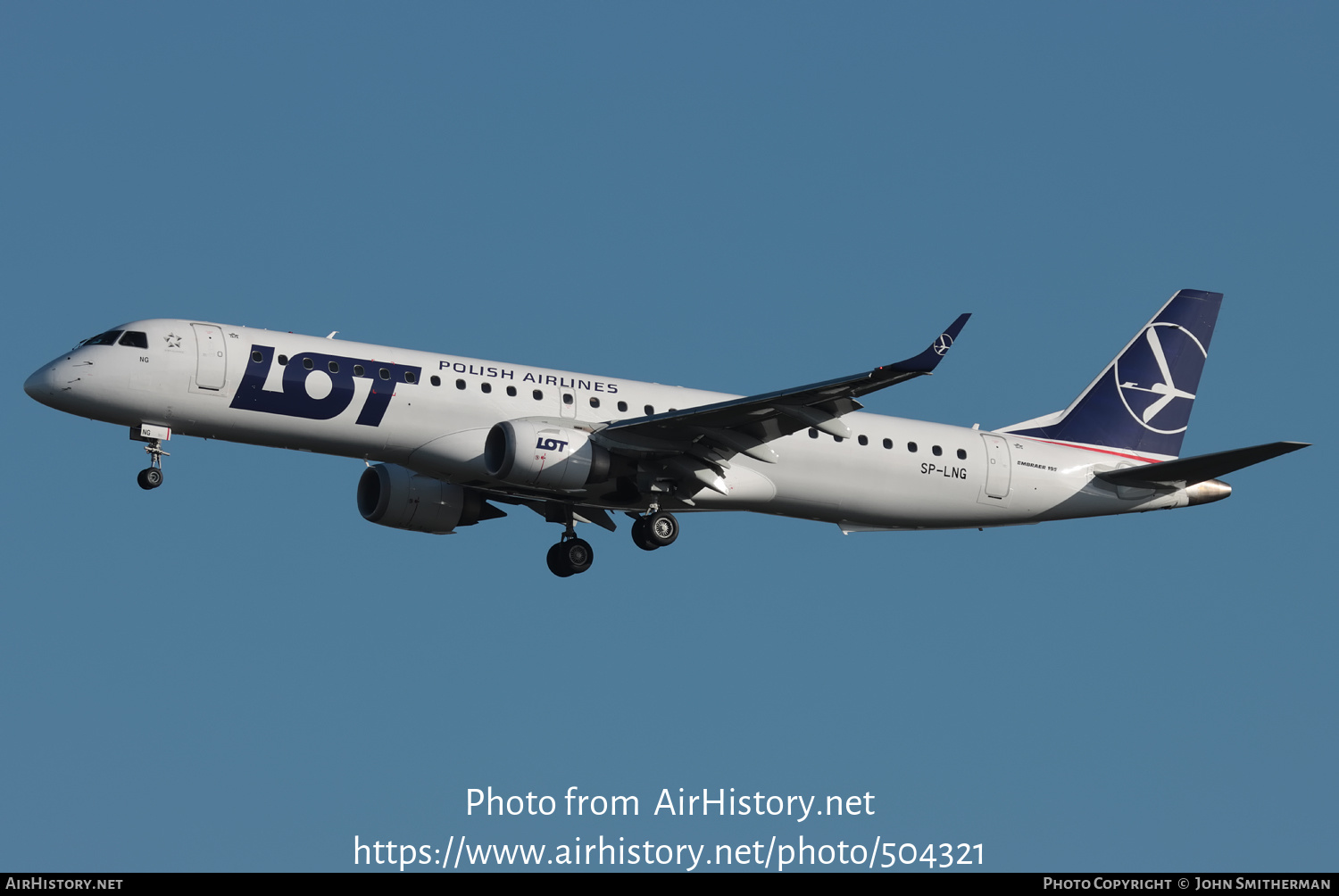 Aircraft Photo of SP-LNG | Embraer 195AR (ERJ-190-200IGW) | LOT Polish Airlines - Polskie Linie Lotnicze | AirHistory.net #504321