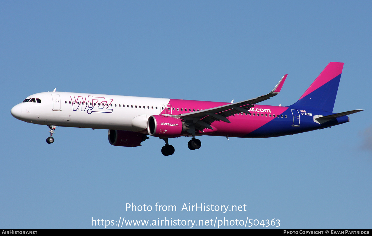 Aircraft Photo of G-WUKN | Airbus A321-271NX | Wizz Air | AirHistory.net #504363