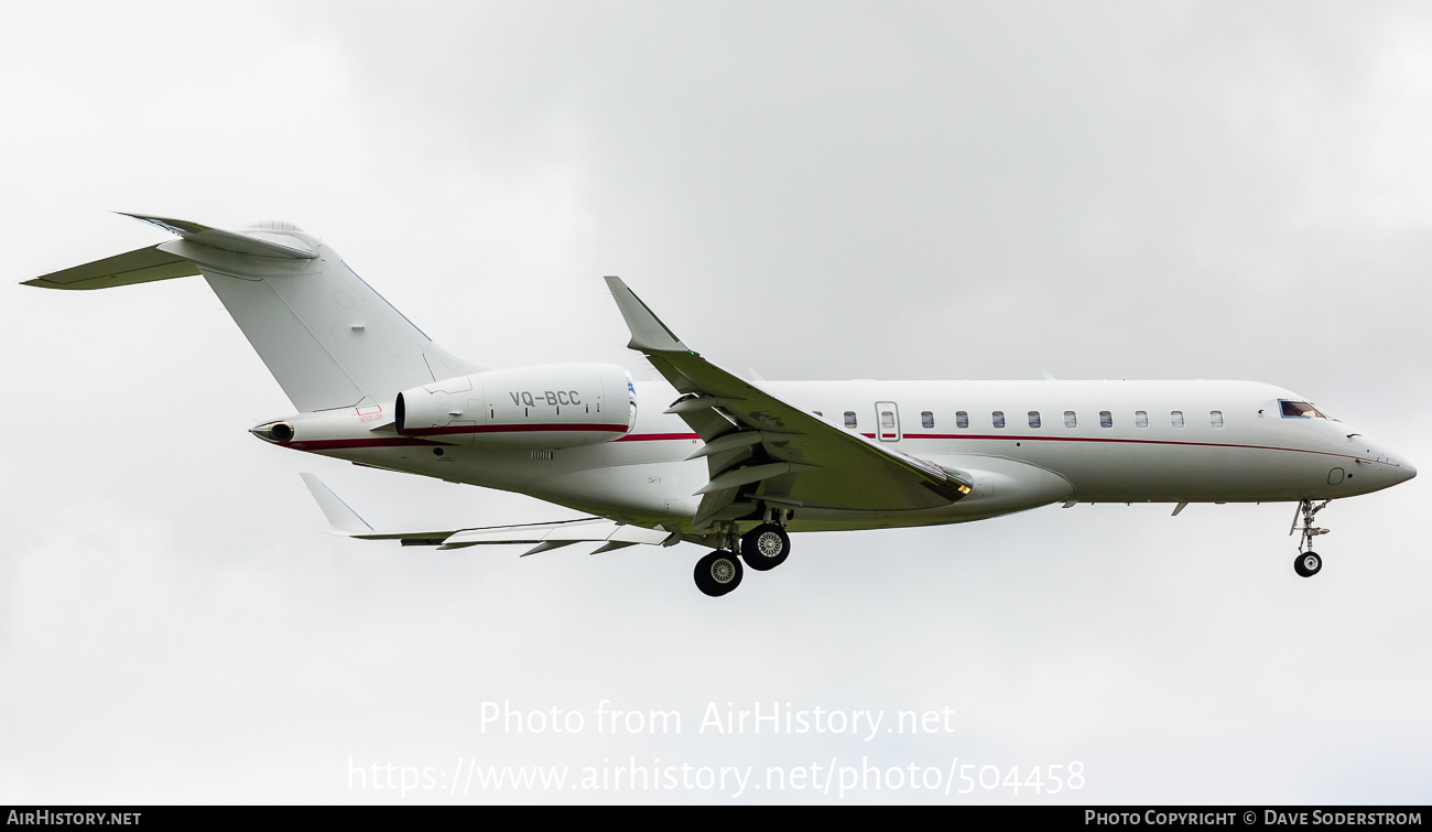 Aircraft Photo of VQ-BCC | Bombardier Global 6000 (BD-700-1A10) | AirHistory.net #504458