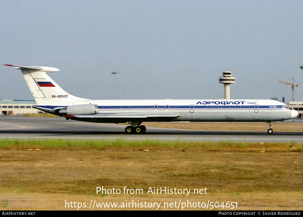 Aircraft Photo of RA-86522 | Ilyushin Il-62M | Aeroflot | AirHistory.net #504651