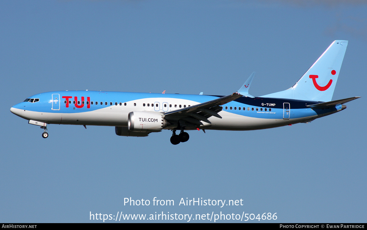 Aircraft Photo of G-TUMP | Boeing 737-8 Max 8 | TUI | AirHistory.net #504686