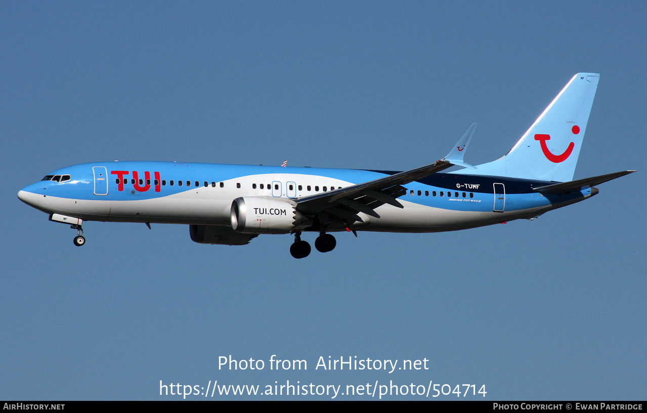 Aircraft Photo of G-TUMF | Boeing 737-8 Max 8 | TUI | AirHistory.net #504714