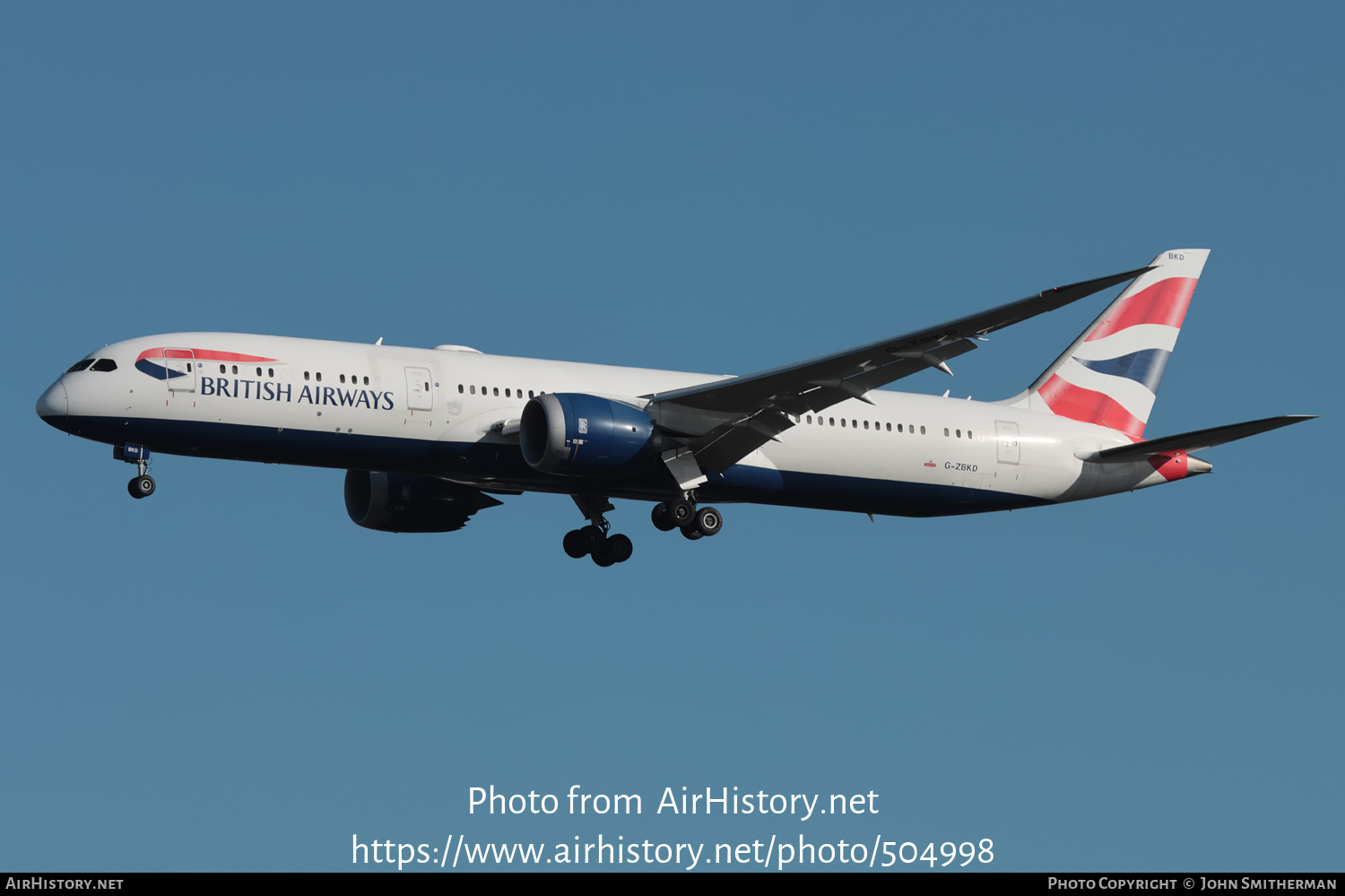 Aircraft Photo of G-ZBKD | Boeing 787-9 Dreamliner | British Airways | AirHistory.net #504998