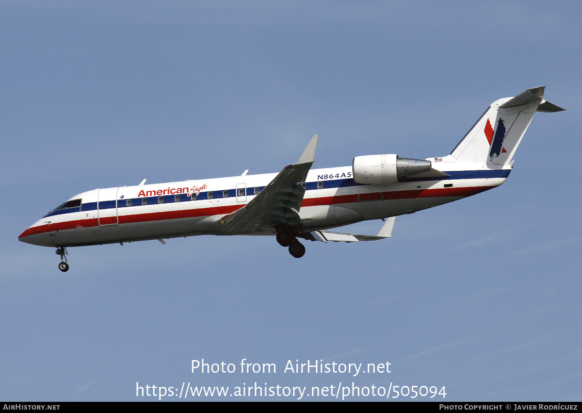 Aircraft Photo of N864AS | Bombardier CRJ-200ER (CL-600-2B19) | American Eagle | AirHistory.net #505094