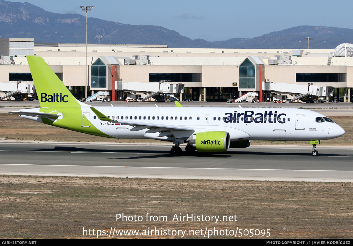 Aircraft Photo of YL-AAX | Airbus A220-371 (BD-500-1A11) | AirBaltic | AirHistory.net #505095