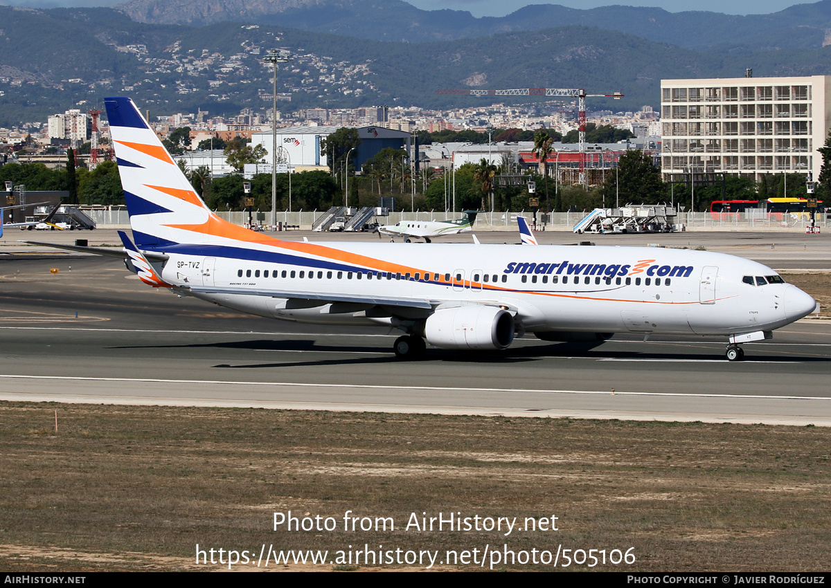 Aircraft Photo of SP-TVZ | Boeing 737-8BK | Smartwings | AirHistory.net #505106