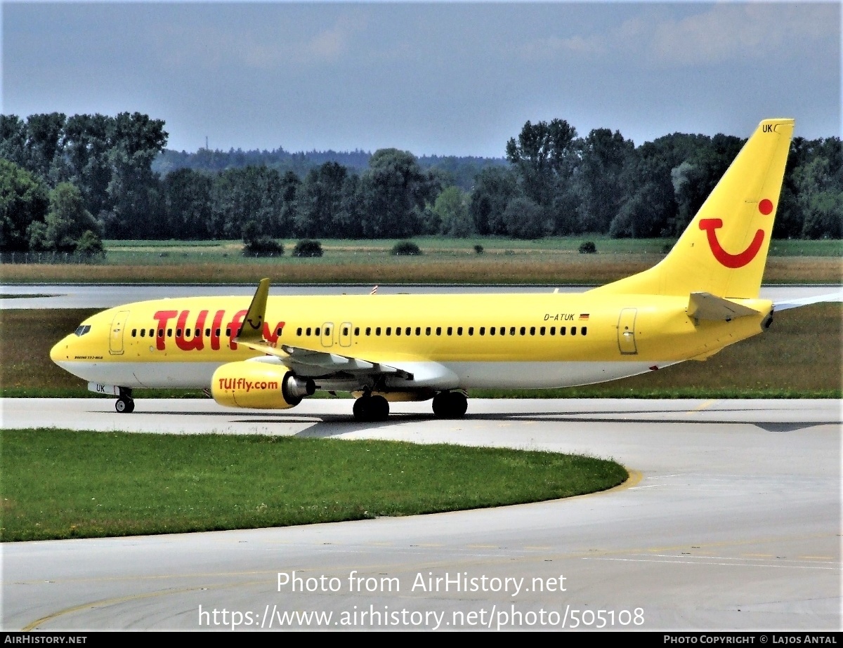 Aircraft Photo of D-ATUK | Boeing 737-8K5 | TUIfly | AirHistory.net #505108