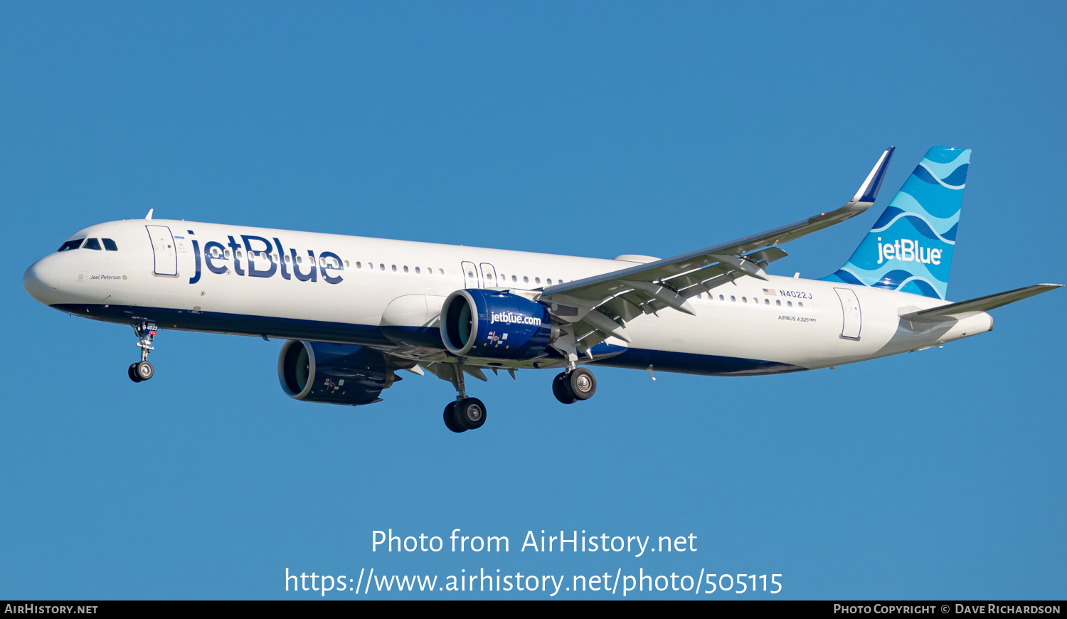 Aircraft Photo of N4022J | Airbus A321-271NXLR | JetBlue Airways | AirHistory.net #505115