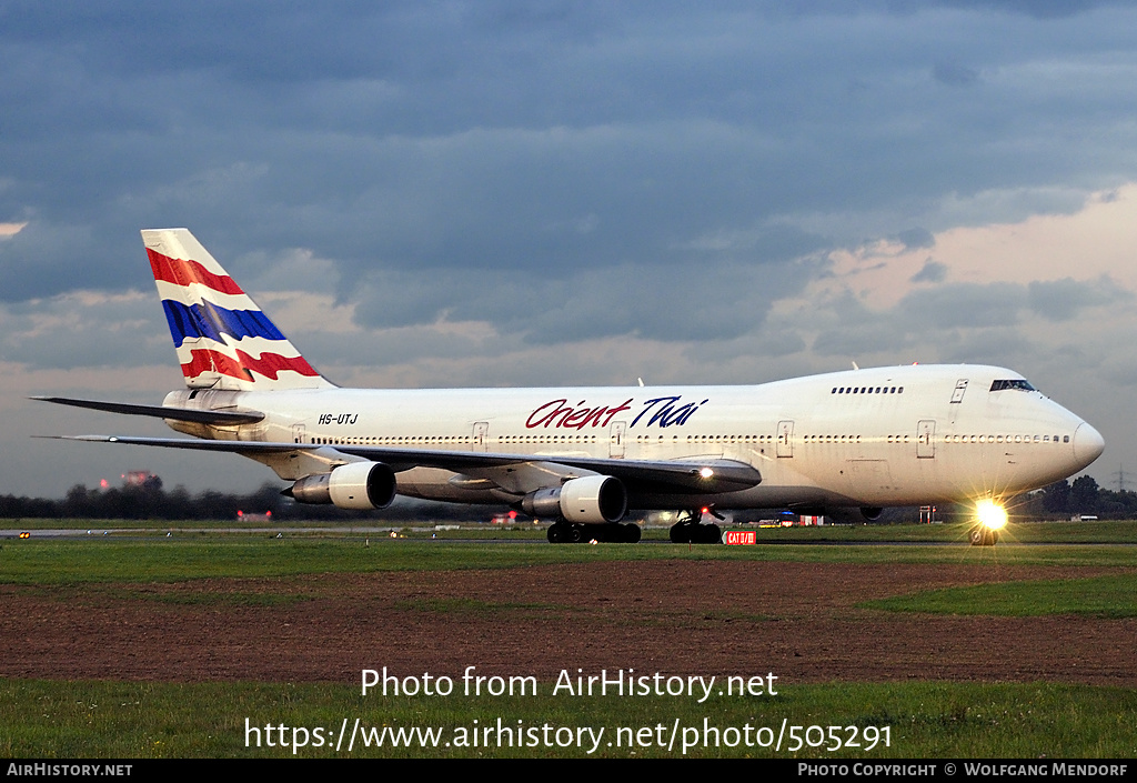 Aircraft Photo of HS-UTJ | Boeing 747-246B | Orient Thai Airlines | AirHistory.net #505291