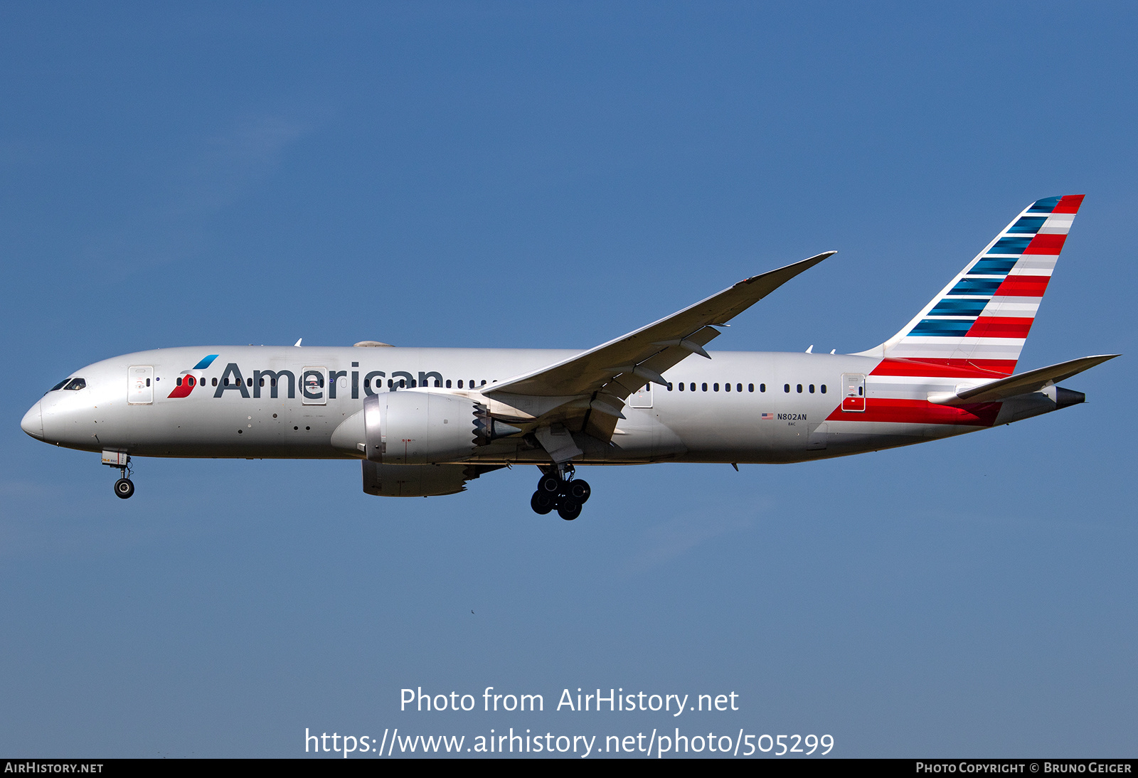 Aircraft Photo of N802AN | Boeing 787-8 Dreamliner | American Airlines | AirHistory.net #505299