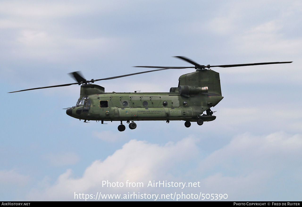 Aircraft Photo of D-103 | Boeing CH-47D Chinook (414) | Netherlands - Air Force | AirHistory.net #505390