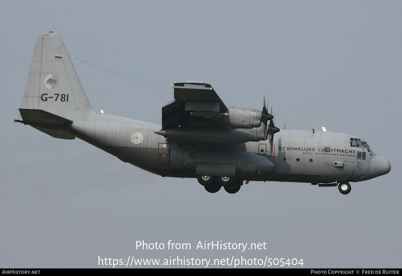 Aircraft Photo of G-781 | Lockheed C-130H Hercules | Netherlands - Air Force | AirHistory.net #505404