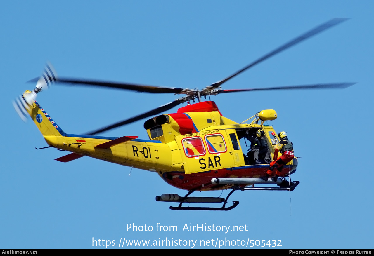 Aircraft Photo of R-01 | Agusta AB-412SP Grifone | Netherlands - Air Force | AirHistory.net #505432