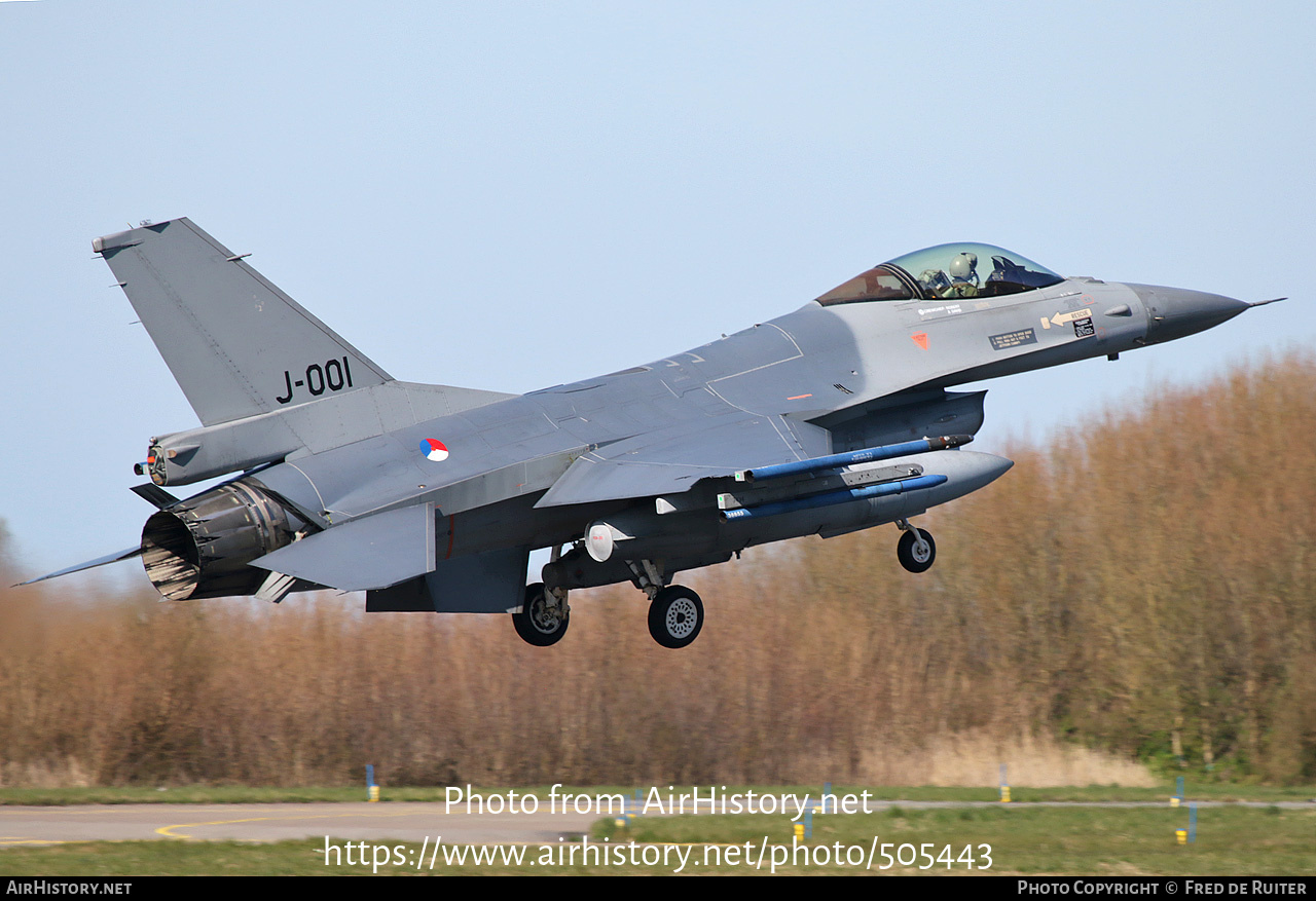 Aircraft Photo of J-001 | General Dynamics F-16AM Fighting Falcon | Netherlands - Air Force | AirHistory.net #505443