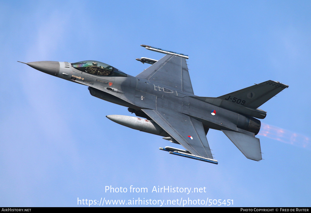 Aircraft Photo of J-509 | General Dynamics F-16AM Fighting Falcon | Netherlands - Air Force | AirHistory.net #505451