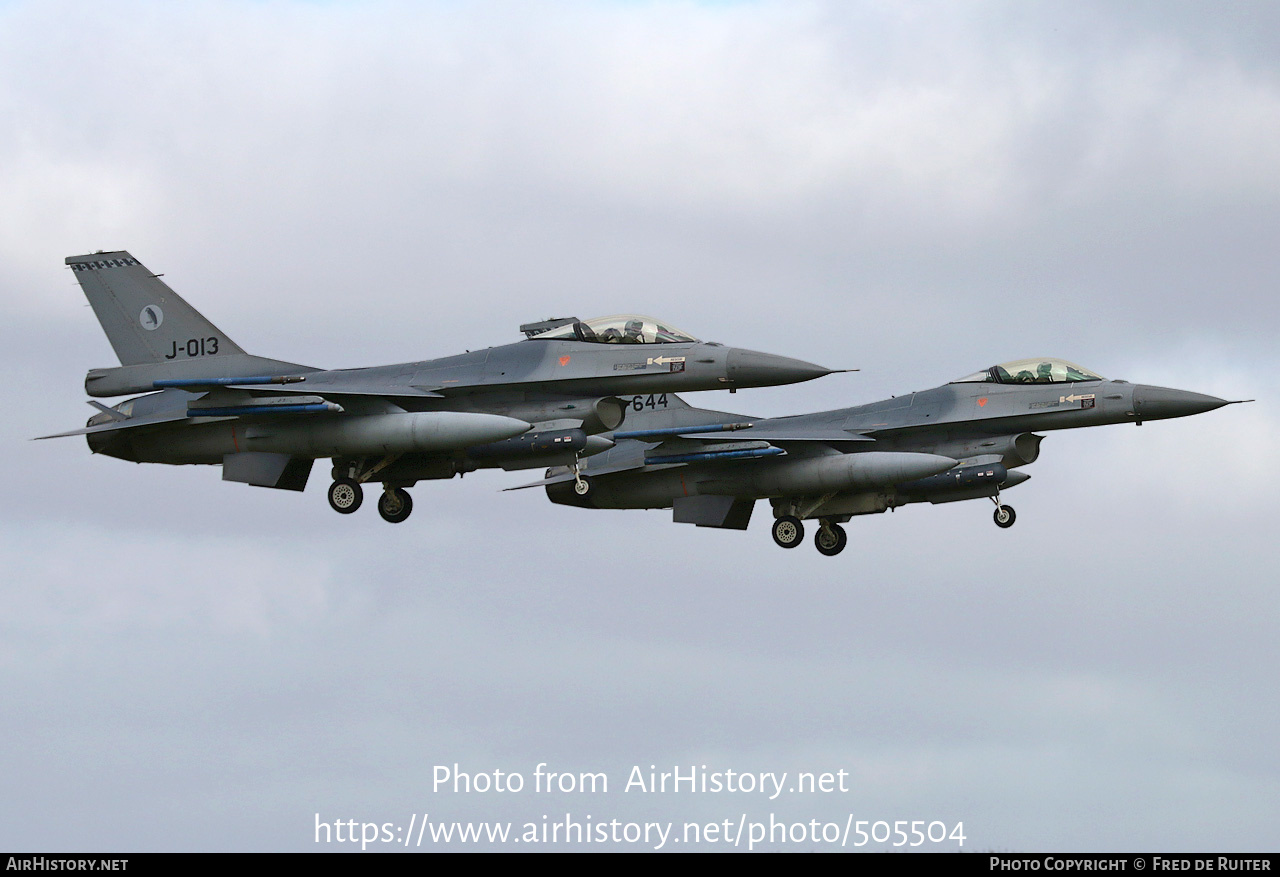 Aircraft Photo of J-013 | General Dynamics F-16AM Fighting Falcon | Netherlands - Air Force | AirHistory.net #505504