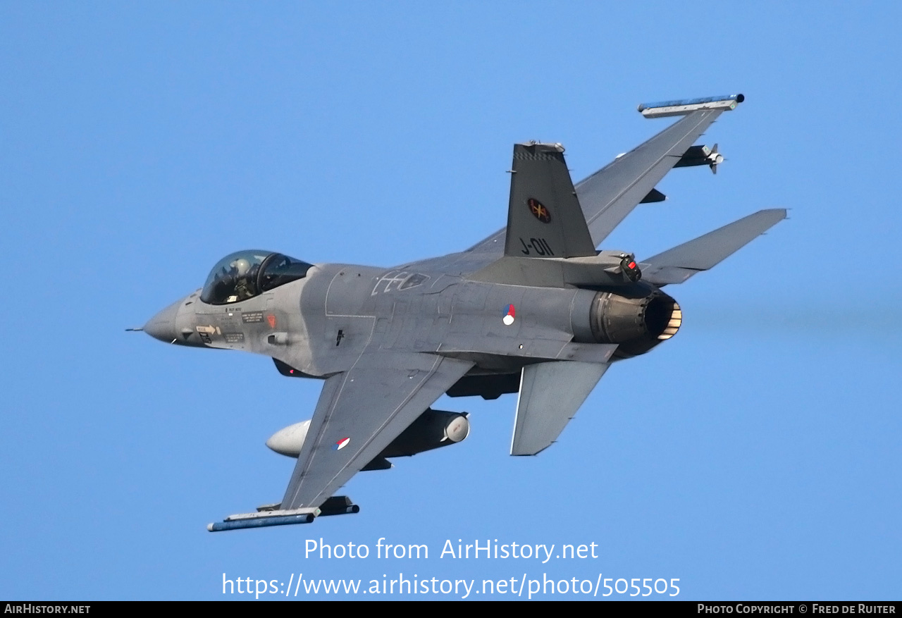 Aircraft Photo of J-011 | General Dynamics F-16AM Fighting Falcon | Netherlands - Air Force | AirHistory.net #505505